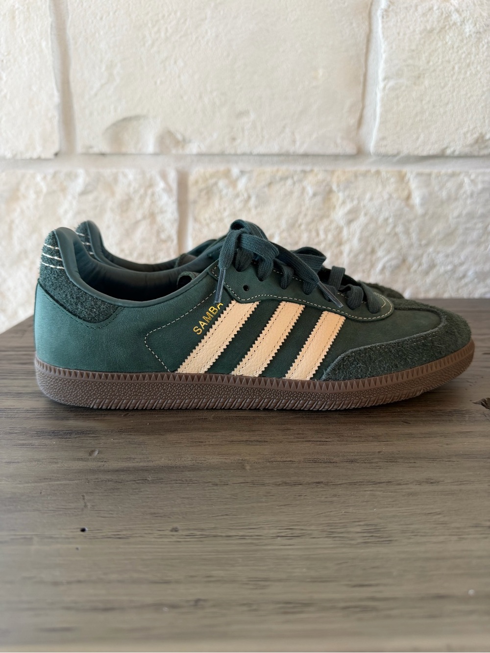 Adidas Samba OG Collegiate Green Cream Women’s 9.5 + Extra Laces - Picture 5 of 8